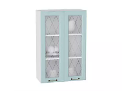 Шкаф верхний с 2-мя остекленными дверцами Ницца