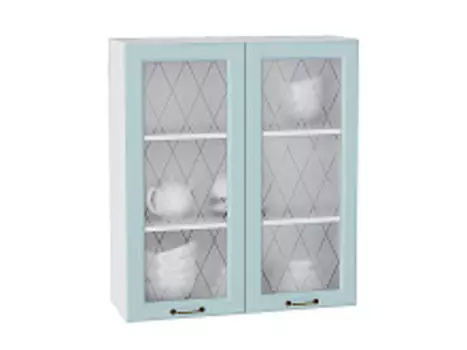 Шкаф верхний с 2-мя остекленными дверцами Ницца