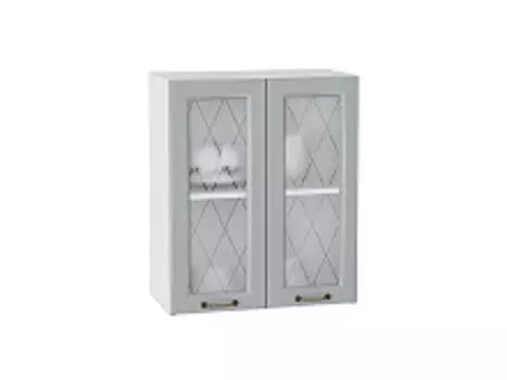 Шкаф верхний с 2-мя остекленными дверцами Ницца