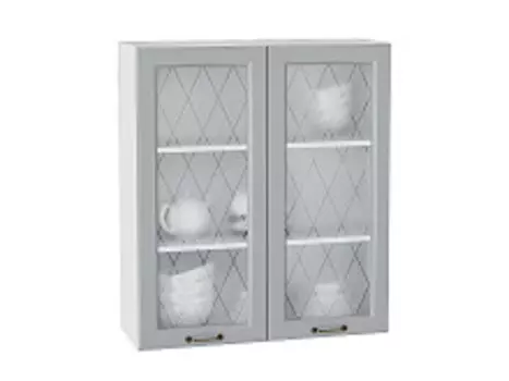 Шкаф верхний с 2-мя остекленными дверцами Ницца