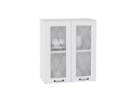 Шкаф верхний с 2-мя остекленными дверцами Ницца