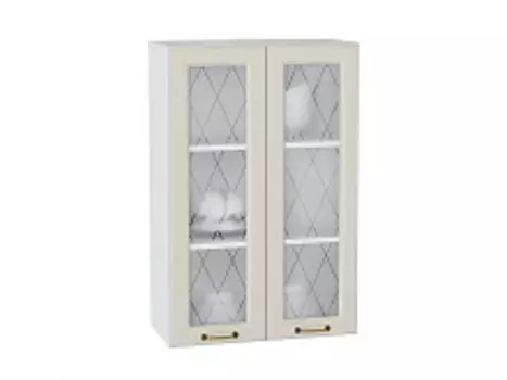 Шкаф верхний с 2-мя остекленными дверцами Ницца