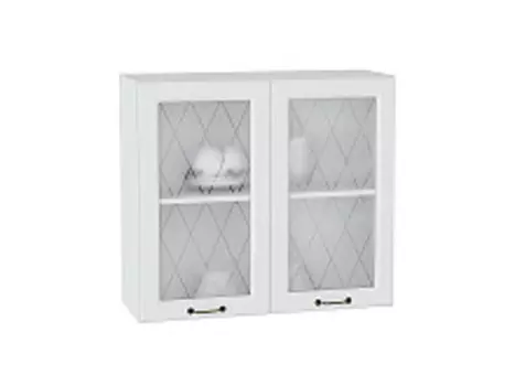 Шкаф верхний с 2-мя остекленными дверцами Ницца