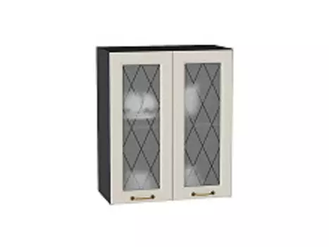 Шкаф верхний с 2-мя остекленными дверцами Ницца