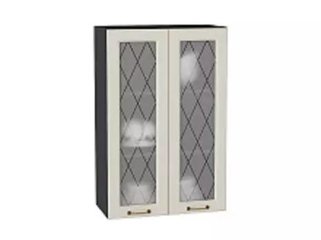 Шкаф верхний с 2-мя остекленными дверцами Ницца