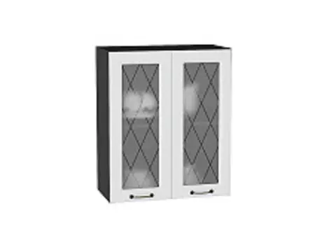 Шкаф верхний с 2-мя остекленными дверцами Ницца