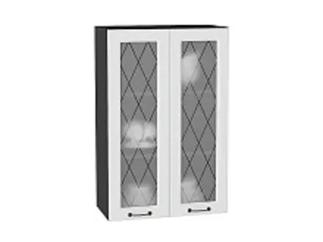 Шкаф верхний с 2-мя остекленными дверцами Ницца