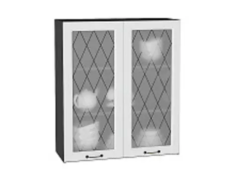 Шкаф верхний с 2-мя остекленными дверцами Ницца