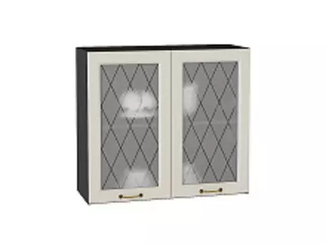 Шкаф верхний с 2-мя остекленными дверцами Ницца