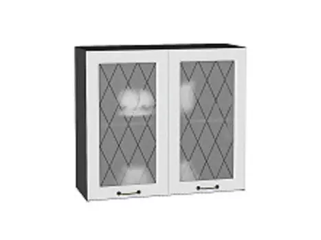 Шкаф верхний с 2-мя остекленными дверцами Ницца