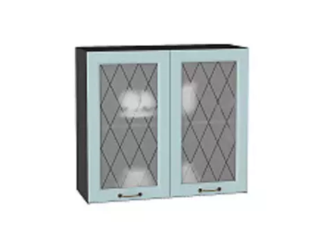 Шкаф верхний с 2-мя остекленными дверцами Ницца