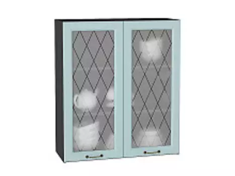 Шкаф верхний с 2-мя остекленными дверцами Ницца