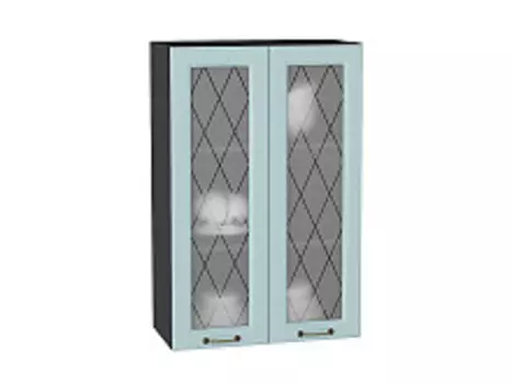 Шкаф верхний с 2-мя остекленными дверцами Ницца