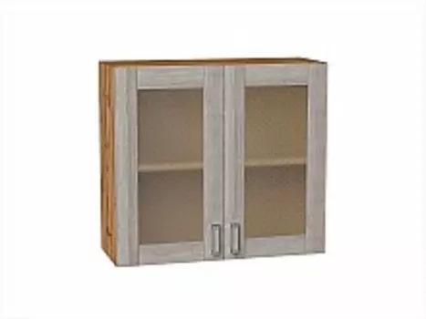 Шкаф верхний с 2-мя остекленными дверцами Лофт