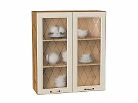 Шкаф верхний с 2-мя остекленными дверцами Ницца