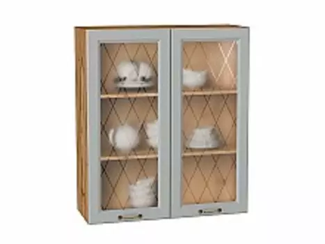 Шкаф верхний с 2-мя остекленными дверцами Ницца