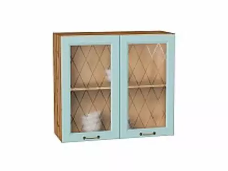 Шкаф верхний с 2-мя остекленными дверцами Ницца