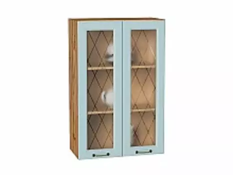 Шкаф верхний с 2-мя остекленными дверцами Ницца