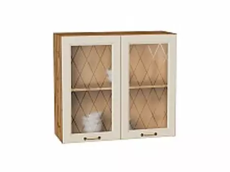 Шкаф верхний с 2-мя остекленными дверцами Ницца