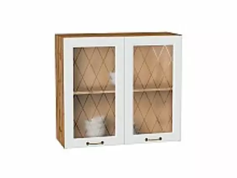 Шкаф верхний с 2-мя остекленными дверцами Ницца