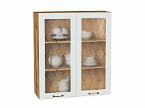 Шкаф верхний с 2-мя остекленными дверцами Ницца