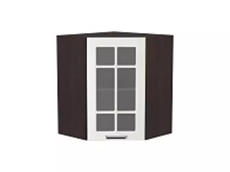 Шкаф верхний угловой остекленный Прага ВУ 590