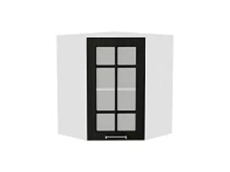 Шкаф верхний угловой остекленный Прага ВУ 590