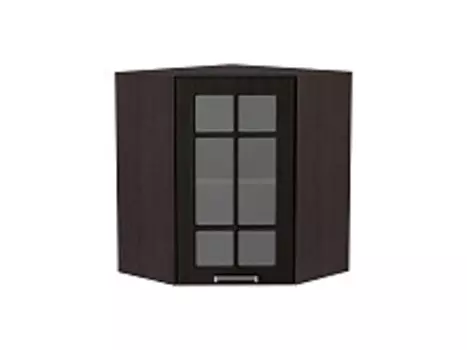 Шкаф верхний угловой остекленный Прага ВУ 590