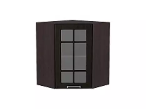 Шкаф верхний угловой остекленный Прага ВУ 599