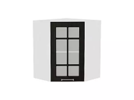 Шкаф верхний угловой остекленный Прага ВУ 599