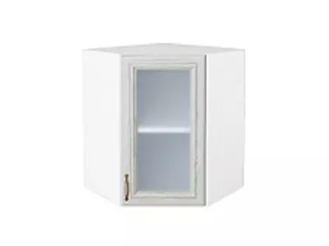 Шкаф верхний угловой остекленный Шале