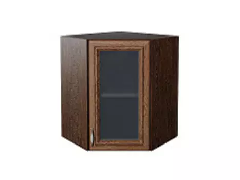 Шкаф верхний угловой остекленный Шале