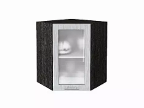 Шкаф верхний угловой остекленный Валерия-М