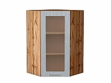 Шкаф верхний угловой остекленный Валерия-М