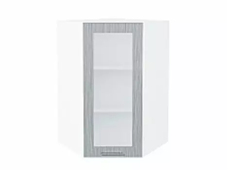 Шкаф верхний угловой остекленный Валерия-М