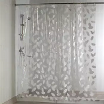 Штора PEVA Белые листья, 180 х 200 см