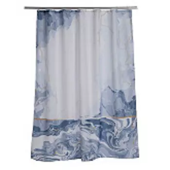 Штора текстильная/ванны и душа Marble blue, 180 х 200 см