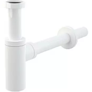 Сифон Alcaplast для раковины DN32 DESIGN металл, круглый, белый A400B
