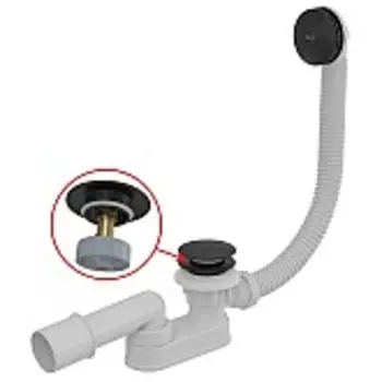 Слив-перелив Alcaplast click/clack черный-мат A507BLACK-120