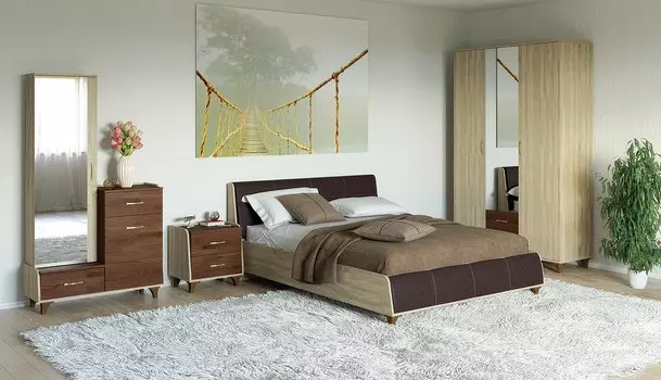 Спальня Келли-01 Дуб Сонома/Дуб Кальяри