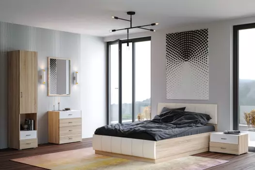 Спальня Линда-02 Дуб Сонома/Белый