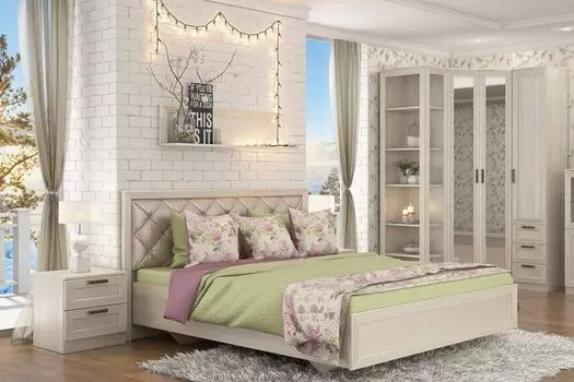 Спальня Орион-1 Ясень шимо светлый/ Лён