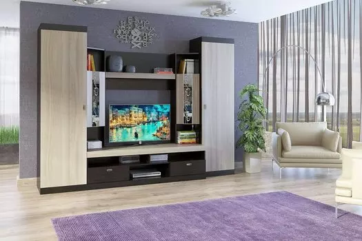 Стенка Мальта СТЛ.250.00М Дуб феррара/Ясень шимо светлый