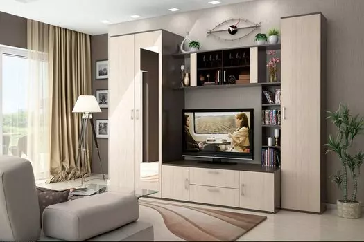 Стенка Милан СТЛ.248.00М ЛДСП Cilegio nostrano/Дуб ферарра