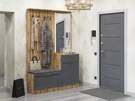 Стиль-02 Graphite Softwood/Дуб Вотан Дуб Вотан 2090*1400*380
