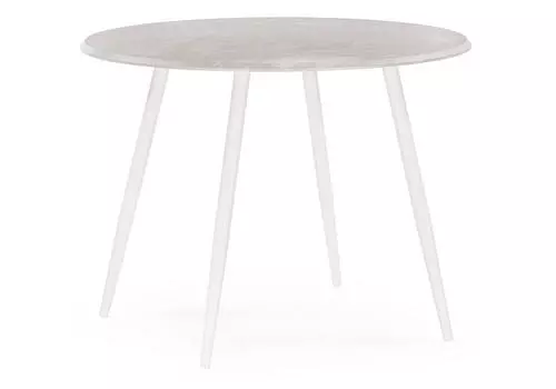 Стол Абилин 100 мрамор светло-серый/белый матовый