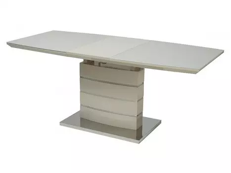 Стол ALFA 140 GLASS Бежевый