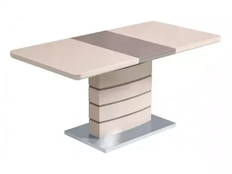 Стол ALTA 120 Шампань/Серый (глянцевое стекло цвета шампань)