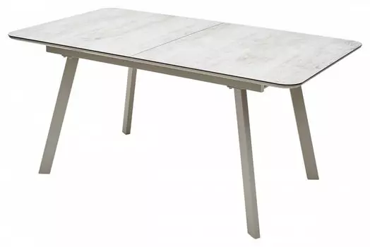 Стол ARUBA 140 BEIGE/ CAPPUCINO глазурованное стекло