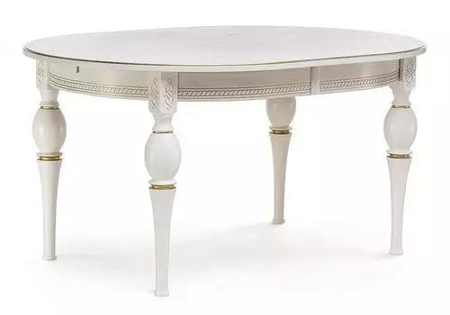 Стол Авилла молочный / золото